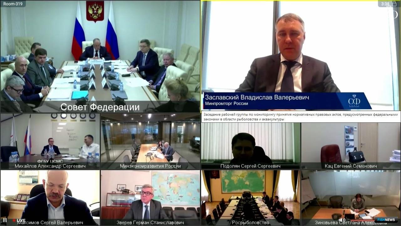 Заседание рабочей группы по мониторингу принятия нормативно-правовых актов в сфере рыболовства и аквакультуры в Совете Федерации