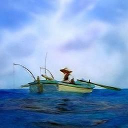 Кадр из мультфильма «Старик и море» Александра Петрова – экранизации одноименной повести Эрнеста Хемингуэя