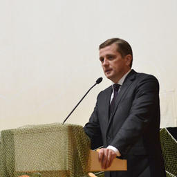 Глава Росрыболовства Илья ШЕСТАКОВ на открытии Третьей всероссийской школы молодых ученых и специалистов по рыбному хозяйству и экологии «Перспективы рыболовства и аквакультуры в современном мире». Фото пресс-службы ФАР