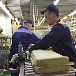 Упаковка рыбопродукции на российском заводе