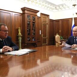 Президент – председатель правления Банка ВТБ Андрей КОСТИН на встрече с президентом РФ Владимиром ПУТИНЫМ. Фото пресс-службы главы государства