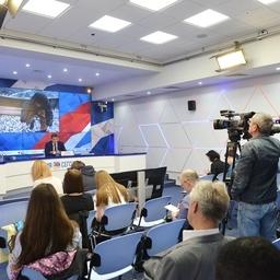 Заместитель министра сельского хозяйства – руководитель Федерального агентства по рыболовству Илья ШЕСТАКОВ на пресс-конференции. Фото пресс-службы ФАР