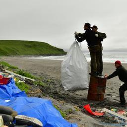 В Южно-Камчатском заказнике приступили к оценке и классификации мусора, выброшенного морем. Фото пресс-службы Кроноцкого заповедника