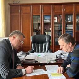 Губернатор Астраханской области Игорь БАБУШКИН обсудил перенос даты начала половодья с руководителем Росводресурсов Дмитрием КИРИЛЛОВЫМ. Фото из телеграм-канала главы региона