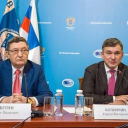 Доктор экономических наук, профессор Олег БЕТИН и директор Всероссийского НИИ рыбного хозяйства и океанографии Кирилл КОЛОНЧИН. Фото пресс-службы ВНИРО