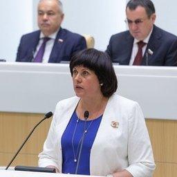 Поправки представила заместитель председателя Комитета Совфеда по конституционному законодательству и государственному строительству Елена АФАНАСЬЕВА. Фото пресс-службы СФ
