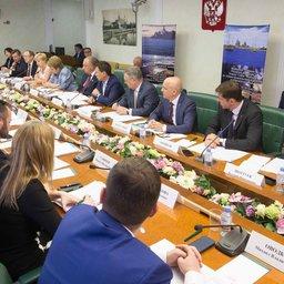 Вопросы законодательного регулирования в сфере охраны Онежского и Ладожского озер обсудили на круглом столе в Совете Федерации. Фото пресс-службы СФ