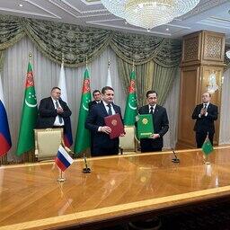 Меморандум о взаимопонимании между Федеральным агентством по рыболовству и Министерством финансов и экономики Туркменистана подписали главы ведомств Илья ШЕСТАКОВ и Мухамметгелди СЕРДАРОВ. Фото пресс-службы ФАР