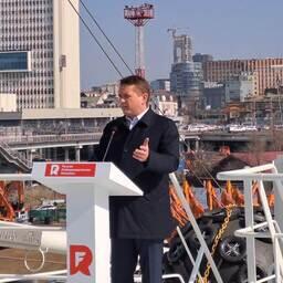 Глава Росрыболовства Илья ШЕСТАКОВ выступил перед курсантами на мероприятии «Современное рыболовство в действии: супертраулер «Механик Маслак» во Владивостоке».