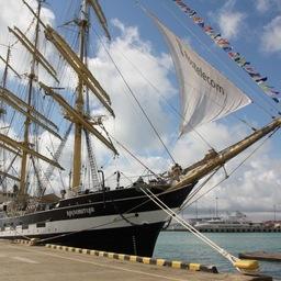 Учебный парусник «Крузенштерн» завершил свое долгое пребывание в олимпийском Сочи. Фото пресс-службы КГТУ.
