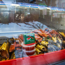 Ассортимент рыбы и морепродуктов очень широк