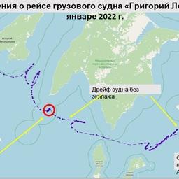 Дрейф «Григория Ловцова». Изображение из презентации WWF России