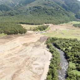 Место добычи россыпного золота в районе нерестовой реки Быстрая. Фото пресс-службы правительства Камчатки