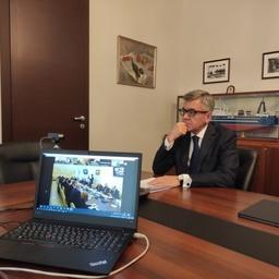 Президент ВАРПЭ и руководитель рыбохозяйственной комиссии союза Герман ЗВЕРЕВ на первом заседании комитета союза по продовольственной политике. Фото пресс-службы ассоциации