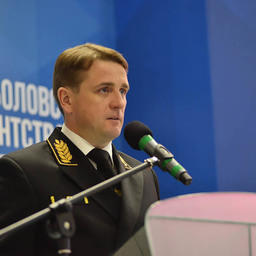 Заместитель министра сельского хозяйства – руководитель Росрыболовства Илья ШЕСТАКОВ на коллегии ведомства рассказал о задачах на 2019 г. Фото пресс-службы ФАР