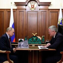 Встреча президента Владимира ПУТИНА с губернатором Камчатского края Владимиром СОЛОДОВЫМ. Фото пресс-службы главы государства