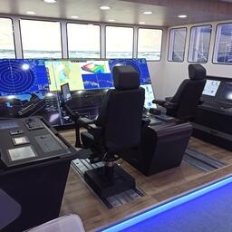 Концепт пульта управления рыболовным судном, представленный АО «Концерн «НПО «Аврора» на отраслевых выставках. Фото предоставлено компанией