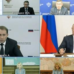 Президент Владимир ПУТИН провел по видеосвязи совещание с членами правительства