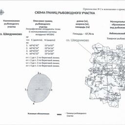 Схема участка на озере Шведчиково