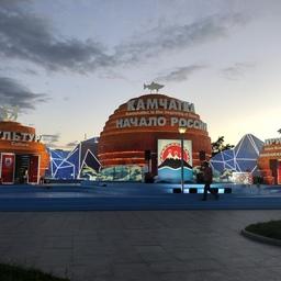 Ночная подсветка камчатских павильонов. Фото пресс-службы правительства края