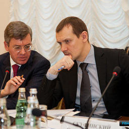 Председатель комиссии РСПП по рыбному хозяйству и аквакультуре Герман ЗВЕРЕВ и заместитель министра по развитию Дальнего Востока Олег СКУФИНСКИЙ