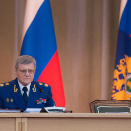 Генпрокурор Юрий ЧАЙКА на коллегии ведомства. Фото пресс-службы Генеральной прокуратуры РФ