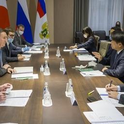 Министр сельского хозяйства РФ Дмитрий ПАТРУШЕВ провел рабочую встречу с чрезвычайным и полномочным послом Японии в России Тоёхиса КОДЗУКИ. Фото пресс-службы министерства