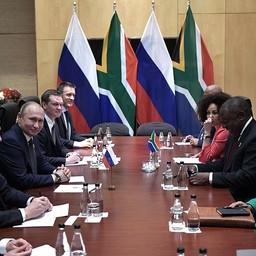 Переговоры президентов Владимира ПУТИНА и Сирила РАМАФОЗЫ. Фото пресс-службы главы государства