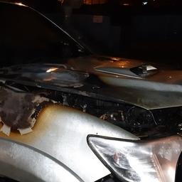 Сгоревший автомобиль. Фото пресс-службы Нижнеобского теруправления Росрыболовства 