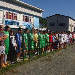 Общее построение: 10-я летняя спартакиада Приморской краевой организации Профсоюза работников рыбного хозяйства в г. Находке открыта