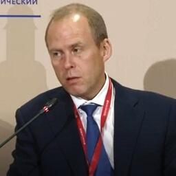 Заместитель руководителя Росрыболовства Василий СОКОЛОВ выступил на сессии ПМЭФ. Скриншот трансляции мероприятия