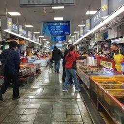 Рыбный рынок в Южной Корее