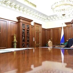 Генеральный директор РЭЦ Вероника Никишина рассказала о планах по развитию несырьевого экспорта на встрече с президентом. Фото пресс-службы главы государства