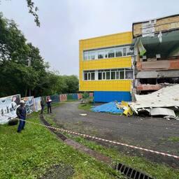В Петропавловске-Камчатском землетрясение обрушило стену детского сада. Фото пресс-службы правительства региона