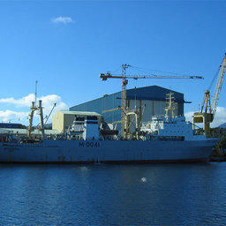 Ремонт российского траулера на верфи "Стеркодер", Норвегия