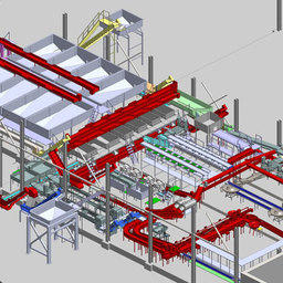 3D проект цеха приема и первичной обработки