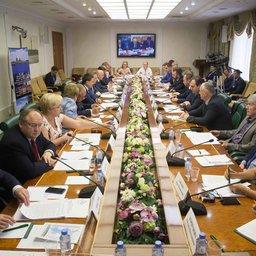 Вопросы законодательного регулирования в сфере охраны Онежского и Ладожского озер обсудили на круглом столе в Совете Федерации. Фото пресс-службы СФ