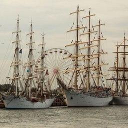 В Ростоке «Седов» принял участие в фестивале-регате Hanse Sail. Фото Александра Кучерука.