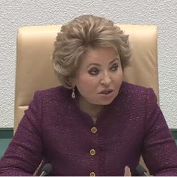 Спикер Совета Федерации Валентина МАТВИЕНКО. Кадр прямой трансляции