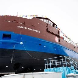 На Онежском судостроительно-судоремонтном заводе в Карелии спустили на воду краболов «Капитан Александров». Фото предоставлено ГК «Русский краб», автор — Лилия Кончакова