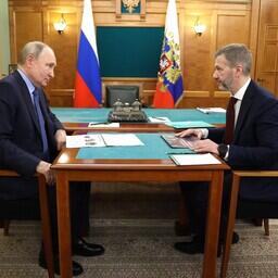 Президент Владимир ПУТИН провел встречу с губернатором ЧАО Владиславом КУЗНЕЦОВЫМ. Фото пресс-службы главы государства