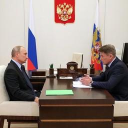 Рабочая встреча Владимира ПУТИНА с Олегом КОЖЕМЯКО