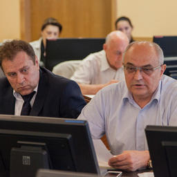 Президент ВАРПЭ Александр ФОМИН и зампредседателя правления Союза рыболовецких колхозов России Александр МЕДВЕДЕВ