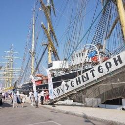 В Черноморской регате больших парусников принимает участие барк «Крузенштерн». Фото пресс-службы БГАРФ