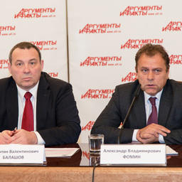 Председатель правления Межрегиональной ассоциации прибрежных рыбопромышленников Северного бассейна Валентин БАЛАШОВ и президент Всероссийской ассоциации рыбохозяйственных предприятий, предпринимателей и экспортеров (ВАРПЭ) Александр ФОМИН