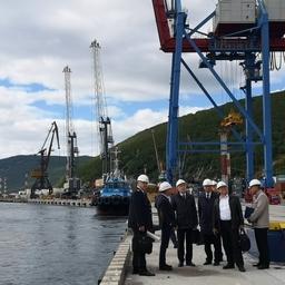 Глава Росморрефлота Александр ПОШИВАЙ осмотрел порт Магадана. Фото пресс-службы ведомства