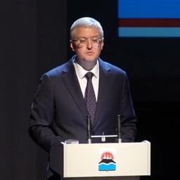 Губернатор Камчатского края Владимир СОЛОДОВ выступил с отчетом о работе регионального правительства. Скриншот трансляции