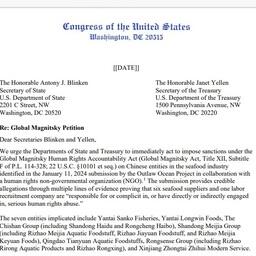 В США заговорили о применении закона Магнитского к китайским рыбопереработчикам