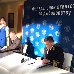 Рамочное соглашение о сотрудничестве подписали директор по взаимодействию с органами государственной власти X5 Retail Group Станислав НАУМОВ и руководитель Росрыболовства Илья ШЕСТАКОВ