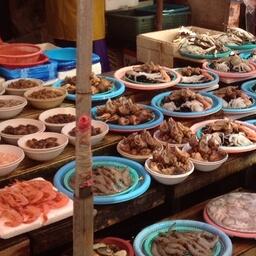 Рыбный рынок в Южной Корее